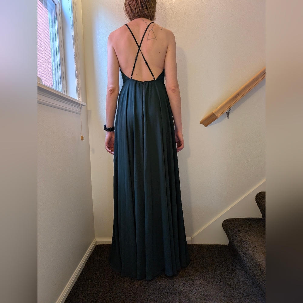 Lulu's Green Maxi Dress